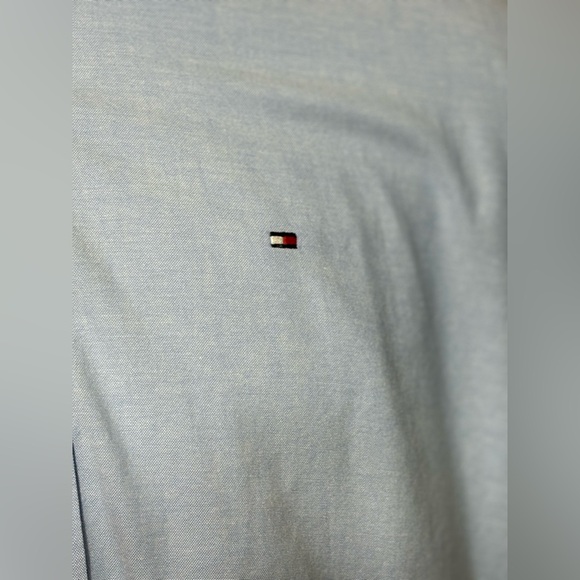 TOMMY HILFIGER XL Regular Fit Stretch long sleeve button front shirt Blue - Picture 5 of 8